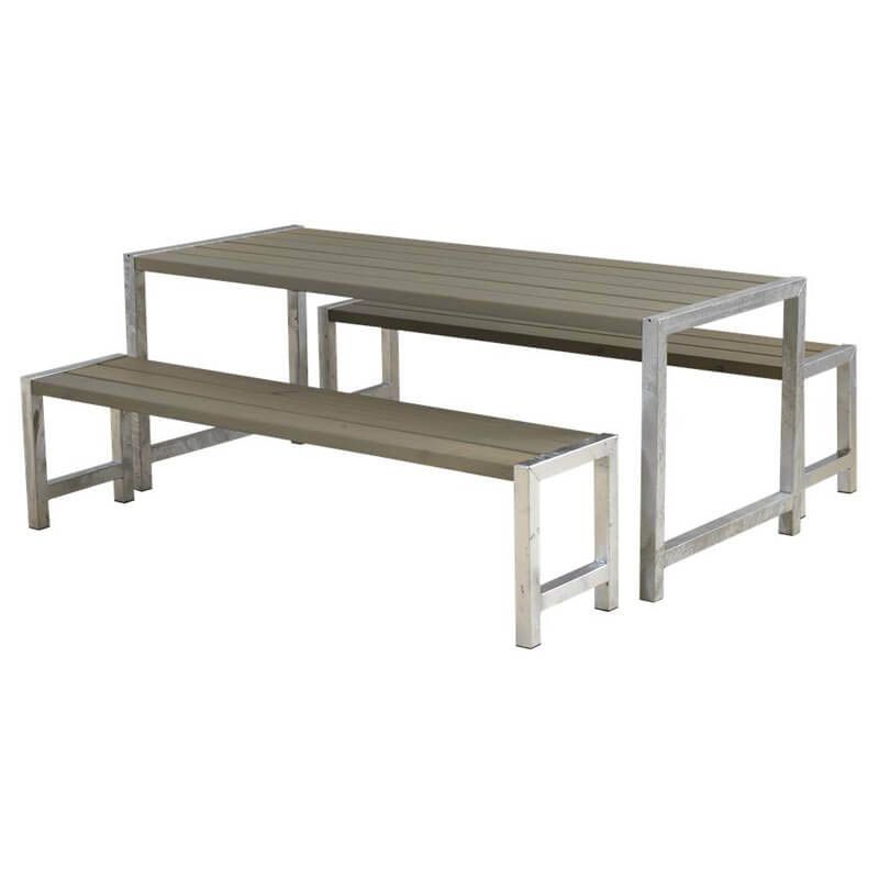 Picknicktafel vuren geimpregneerd - Plankesaet - grijsbruin