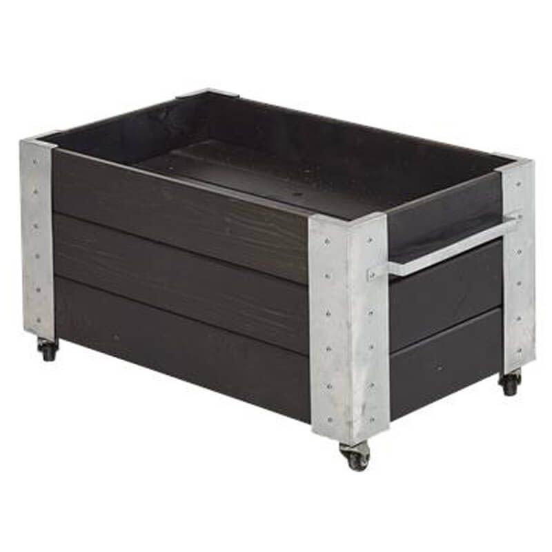 Plantenbak vuren geimpregneerd - Cubic zwart 87 x 50 x 45 cm