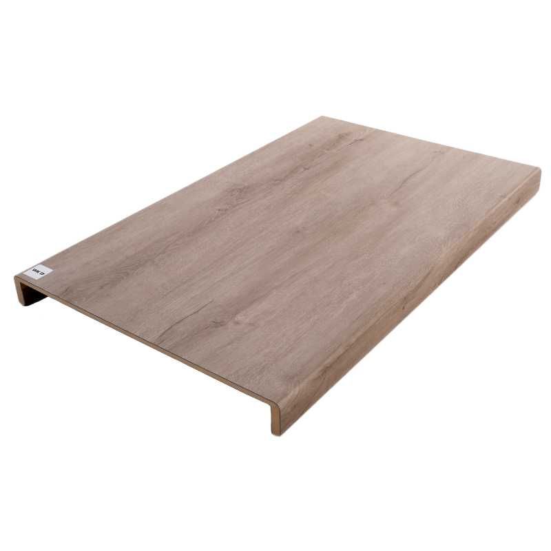 Overzettreden met neus (2 stuks) - PVC toplaag - Eik taupe - 140 x 60 cm