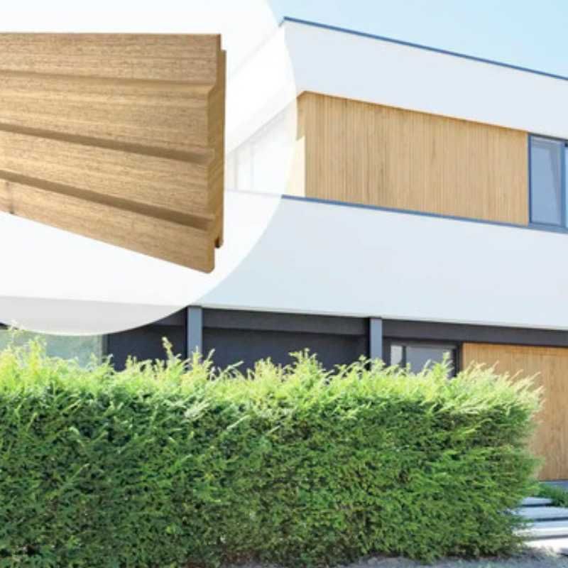 Rhombusprofiel hardhout Thermo Ayous Stripes triple S 2,5 x 12,2/14 cm