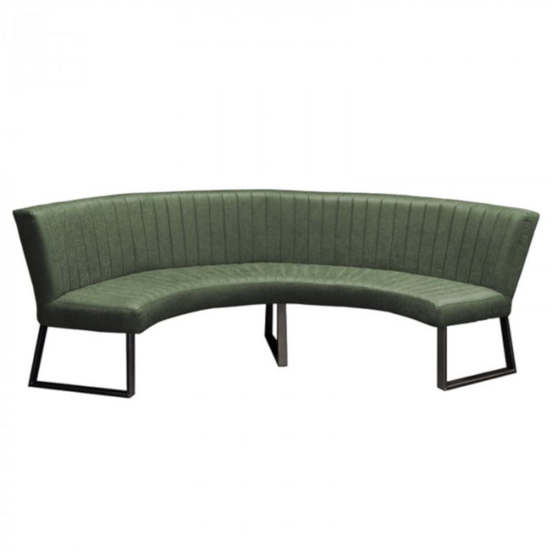 Eetkamerbank - Hengelo - lederlook Missouri groen 10 - geschikt voor tafel 130 cm