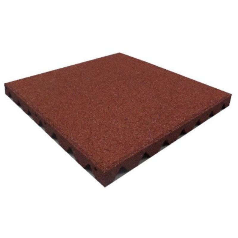 Terrastegel Rubber 50 x 50 (45 mm) rood