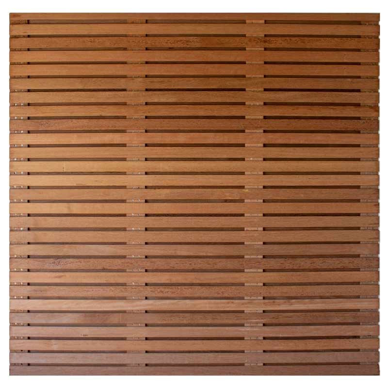 Schutting hardhout keruing Rhombus dubbelzijdig (180 x 180 cm) schermdikte 3,6 cm