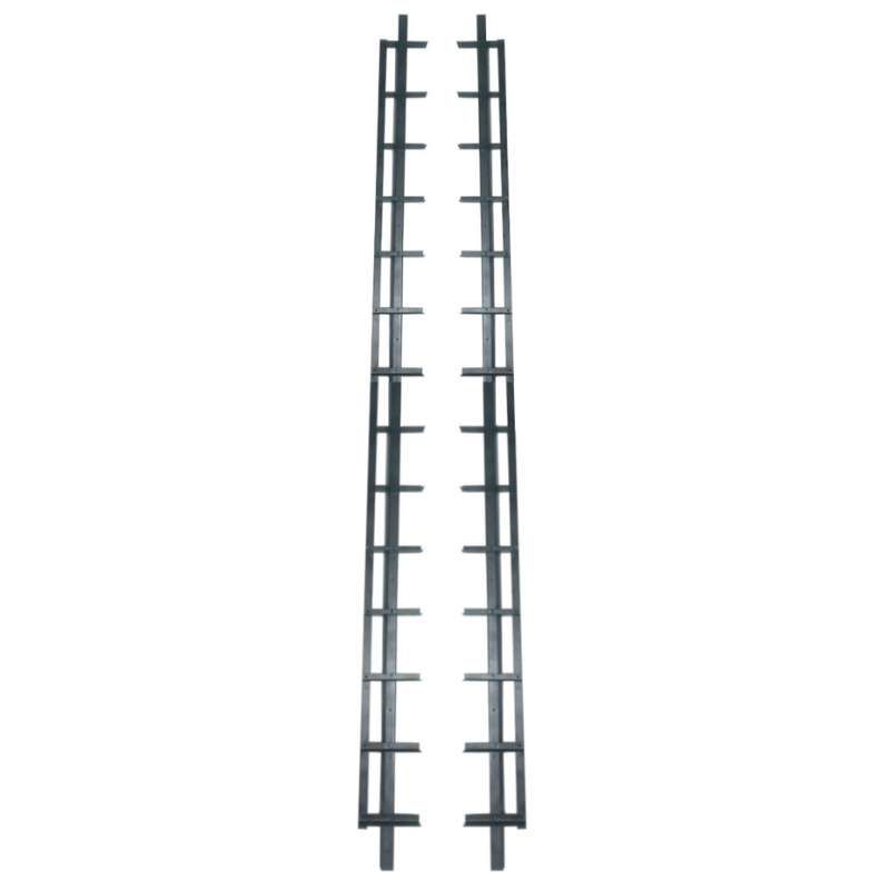 Shutter systeem - zwart gepoedercoat - 166 cm