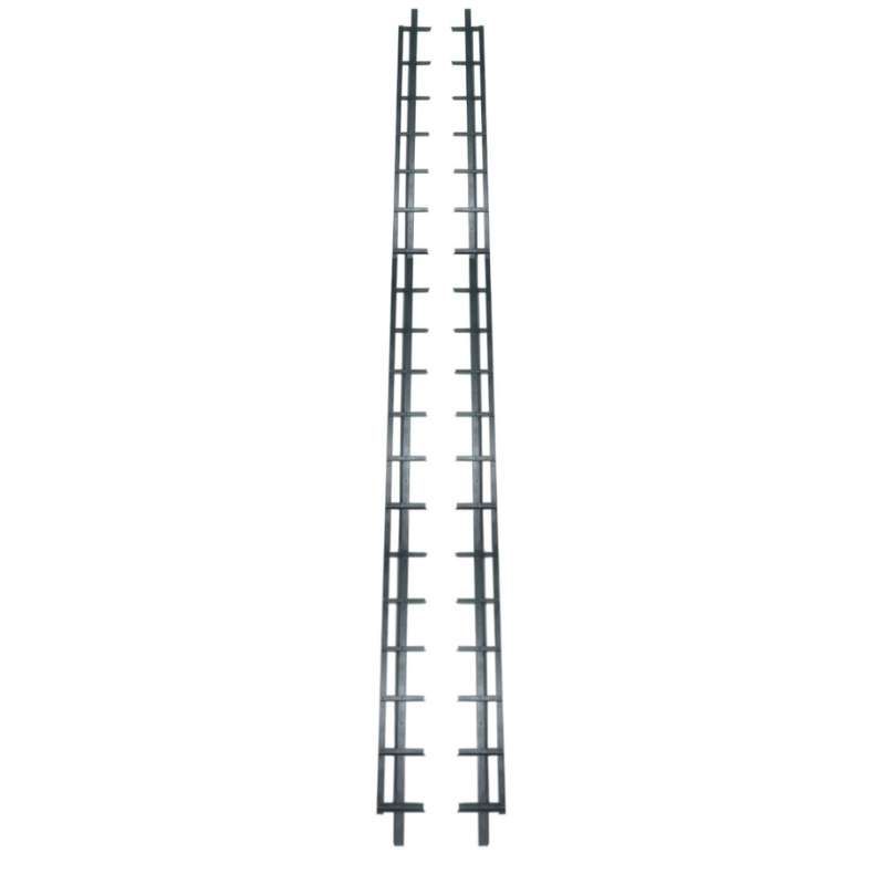 Shutter systeem - zwart gepoedercoat - 220 cm