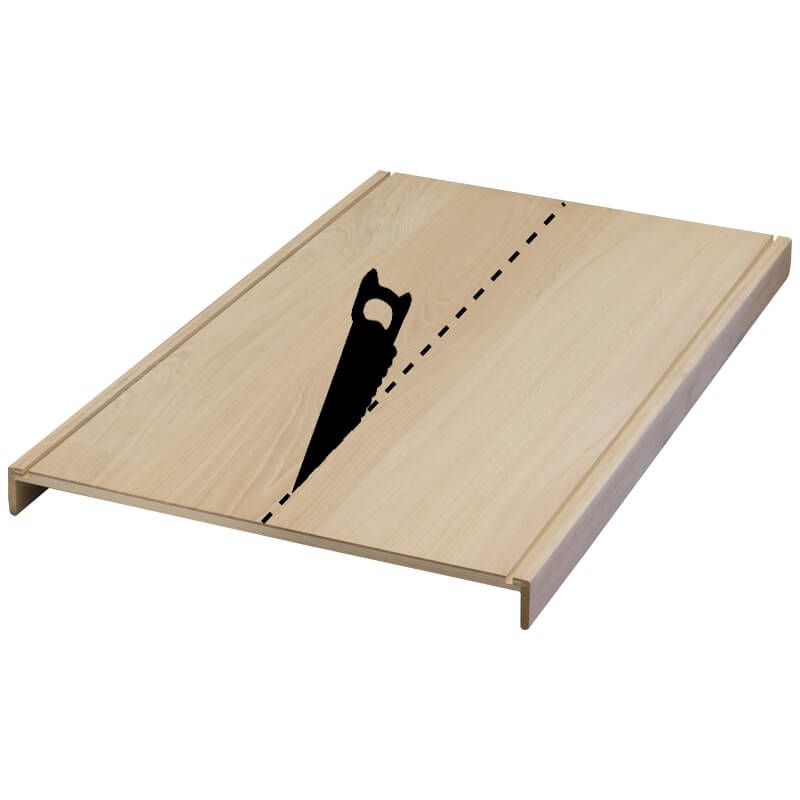 Overzettreden met neus (2 stuks) - Eikenhout 3 mm toplaag Natuur - Met sleuf voor antislipstrip - 100 x 60 cm