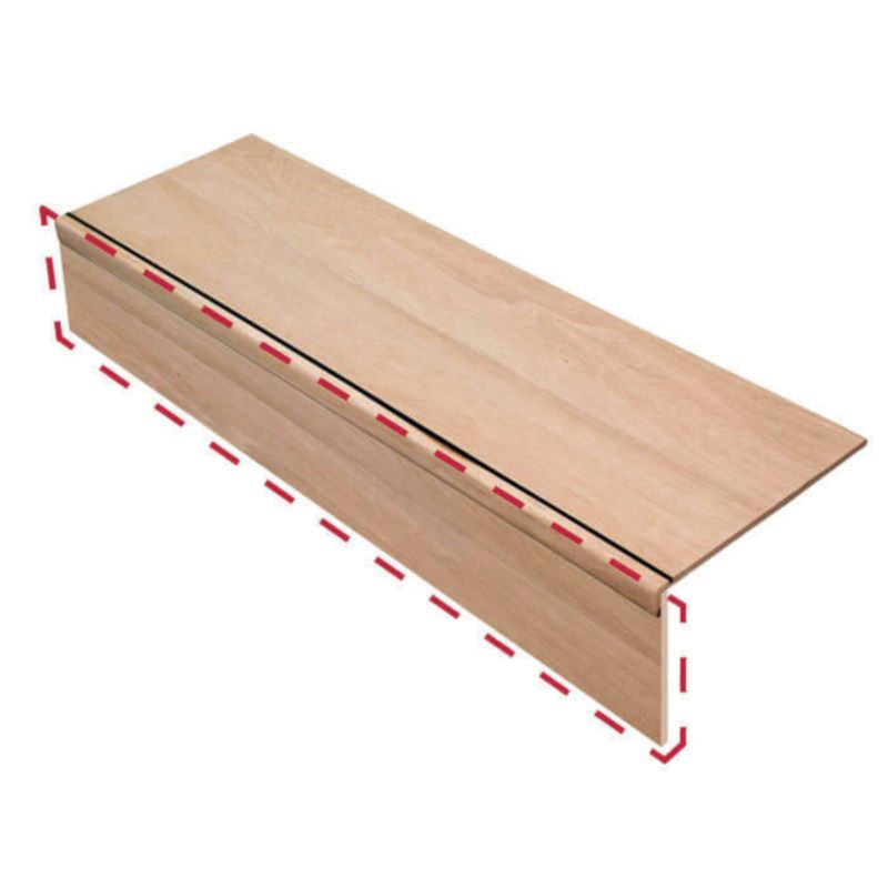 Stootbord - Eiken fineer - 100 x 19,5 cm