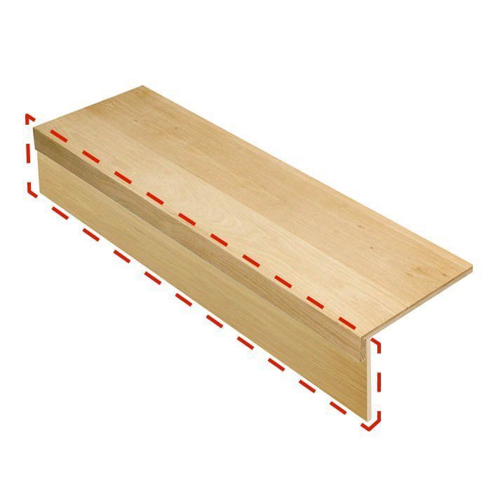 Stootbord - Fineer Eiken - 100 x 16,5 cm