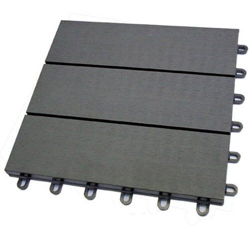 Terrastegel composiet 30 x 30 cm antraciet FSC (24 mm) clicksysteem (set van 4 stuks)