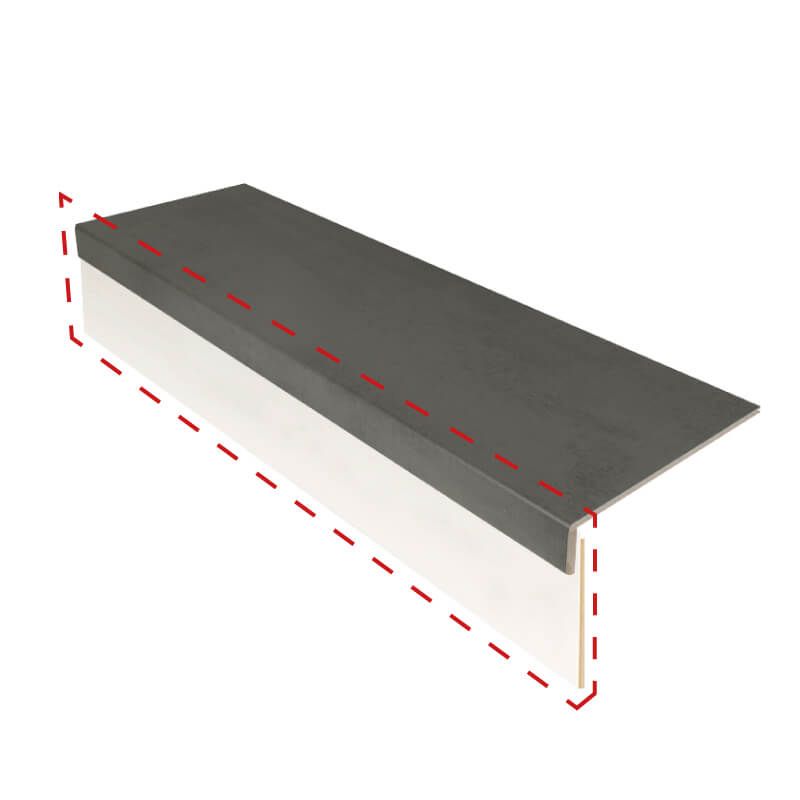 Stootbord (3 stuks) - Laminaat - Wit (overschilderbaar) - 130 x 20 cm