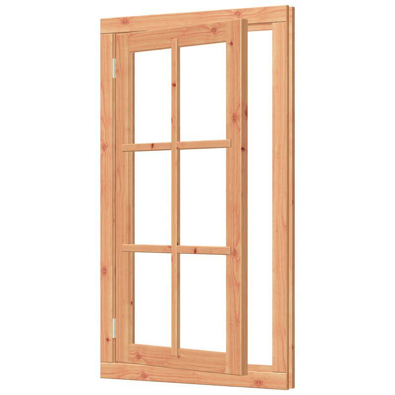 Raamkozijn met vleugelraam - rechtsdraaiend - 674 x 1296 mm