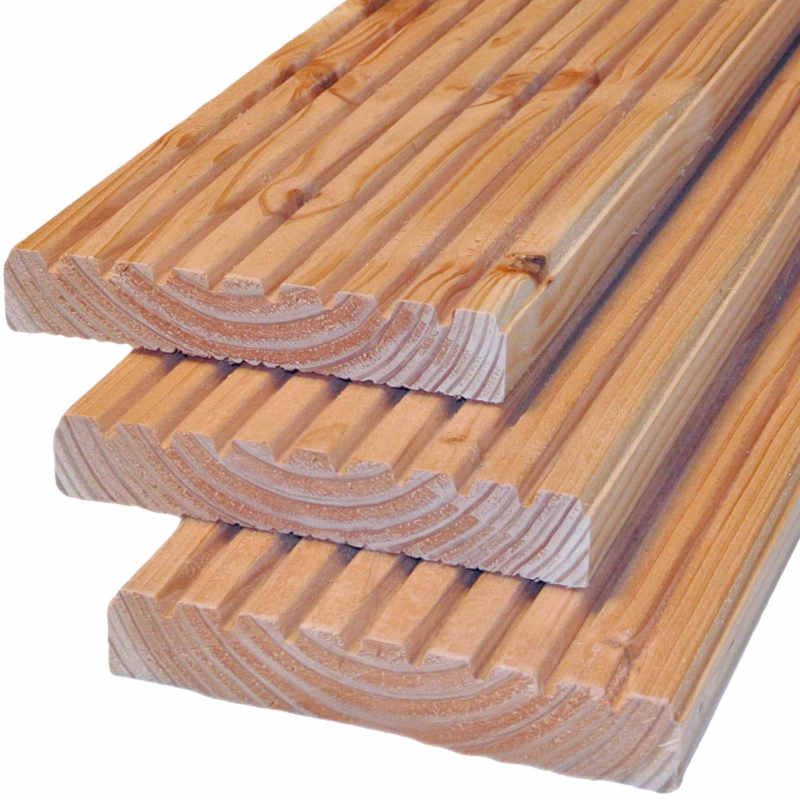 Vlonderplank Douglas 2,5 x 14 cm (4,00 mtr) gedroogd groef/ribbel