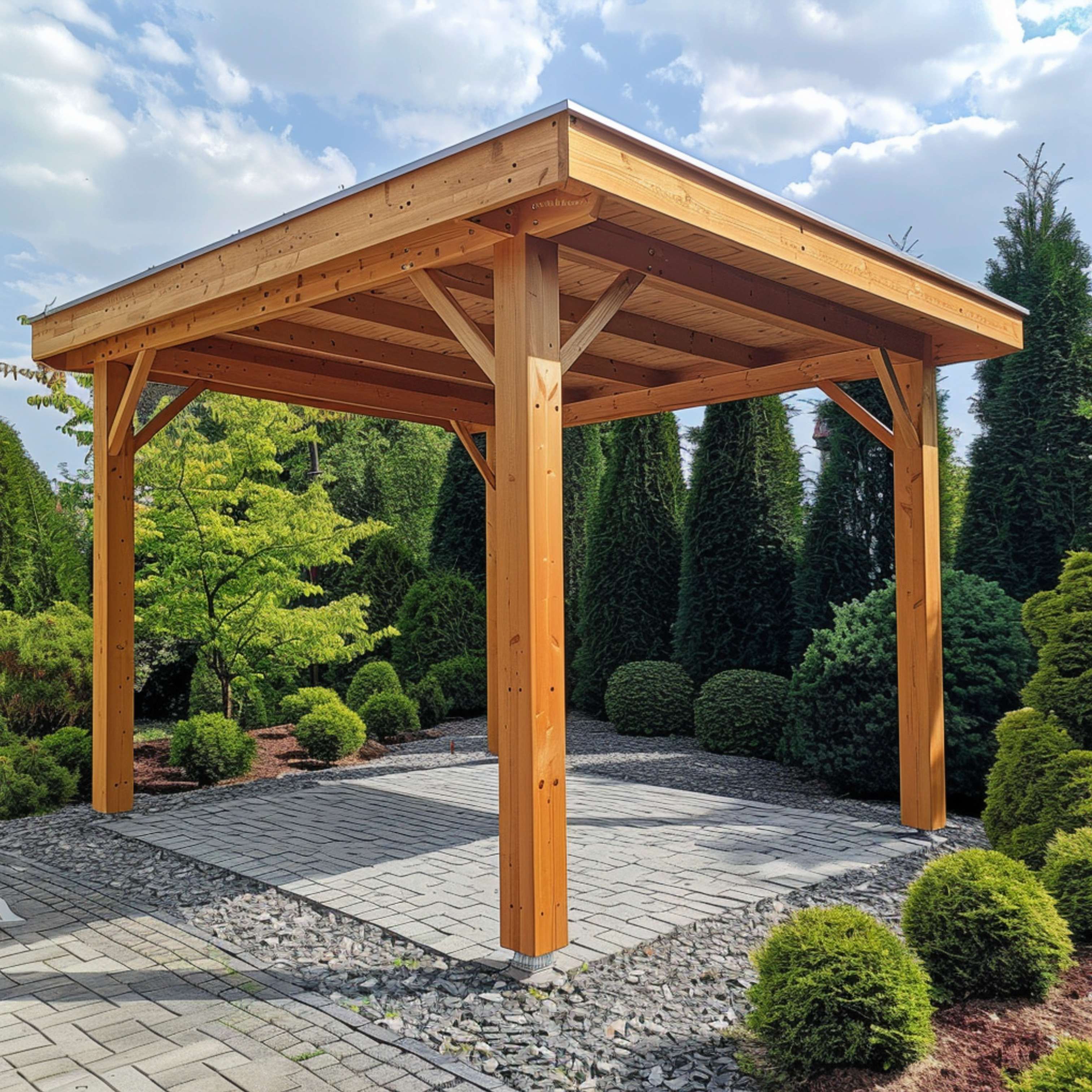 Houten overkapping - Douglas - 300 x 300 cm