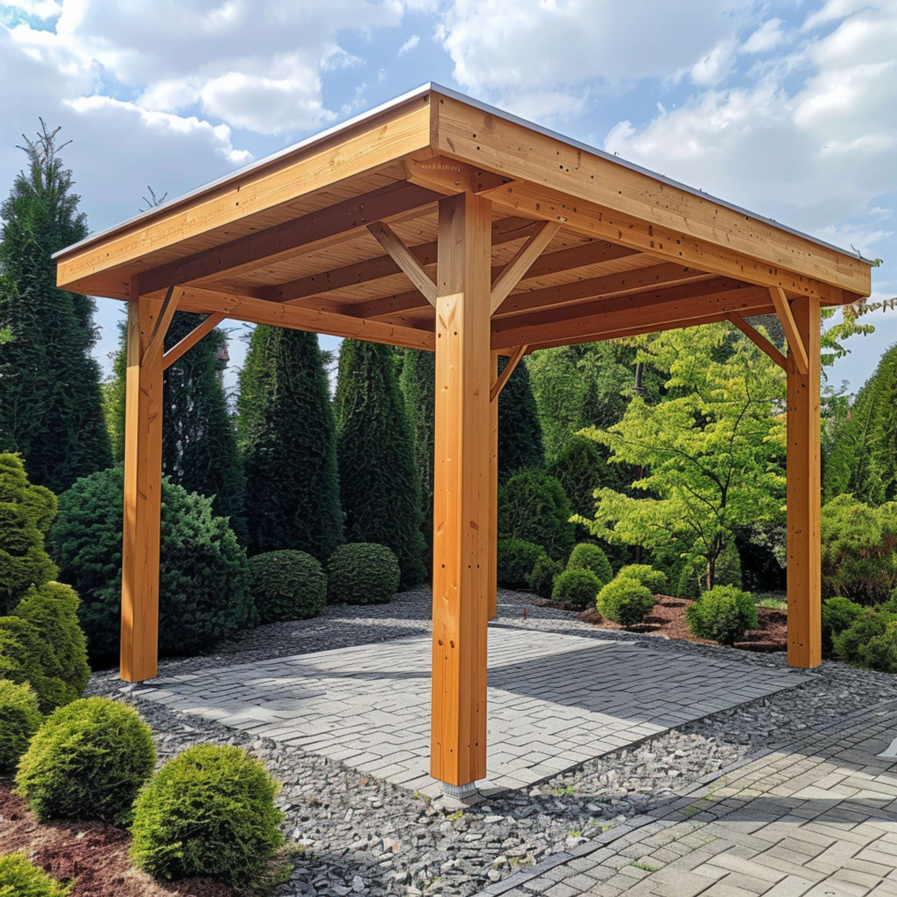 Houten overkapping - Douglas geschaafd - 300 x 400 cm