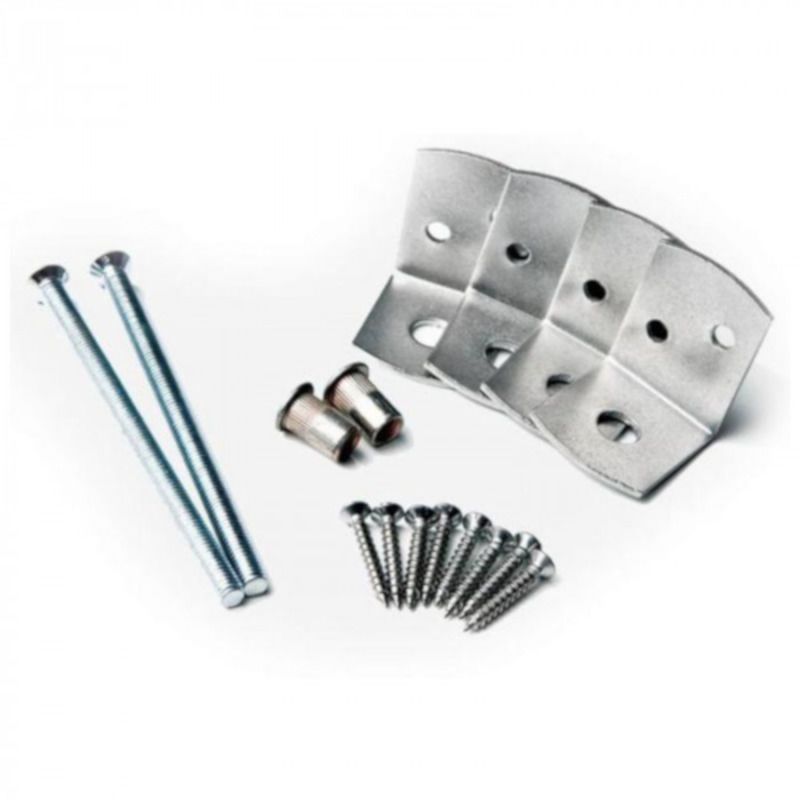 Beslagset tbv betonpaal 8,5 x 8,5 cm - RVS (4 stuks)