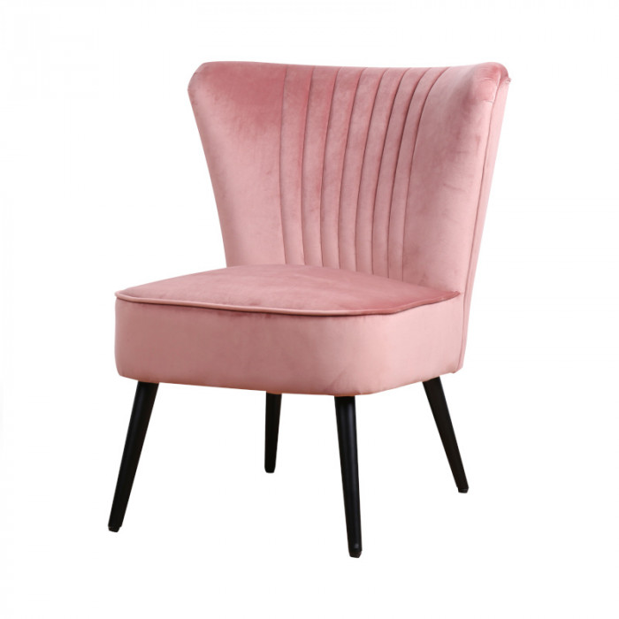 Bo Lundgren fauteuil Eva | stof Velours roze