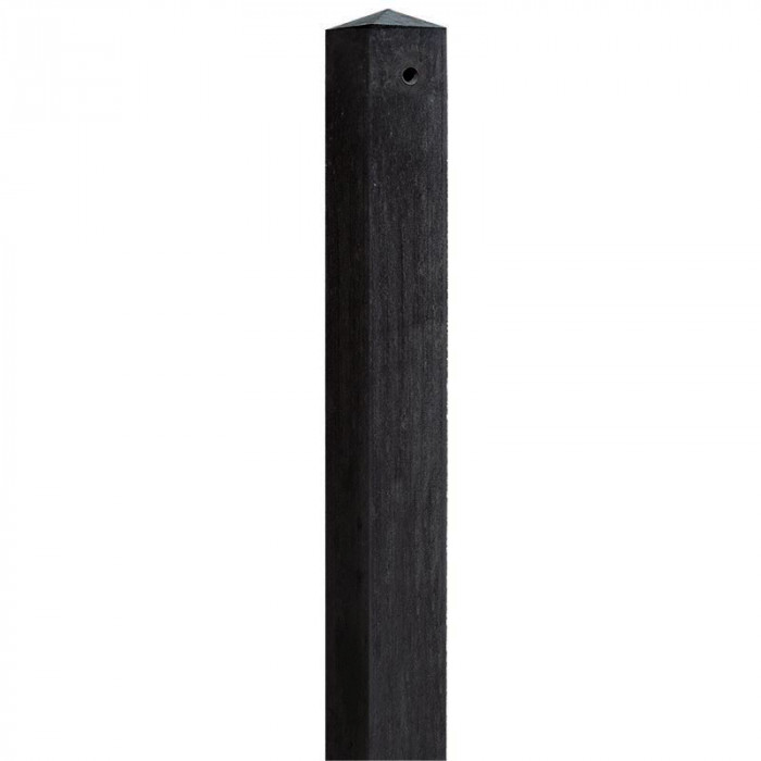Elephant paal beton diamantkop | tussenpaal | 8,5 x 8,5 cm zwart (280 cm)