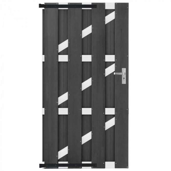 Beringstraat noorden drie C-Wood tuindeur composiet Bari antraciet met blank aluminium frame incl.  beslag 100x180 cm kopen?