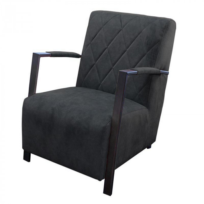 Blijkbaar Maestro ironie Industriële fauteuil Isabella | velours Adore antraciet 67 | 65 cm breed  kopen?