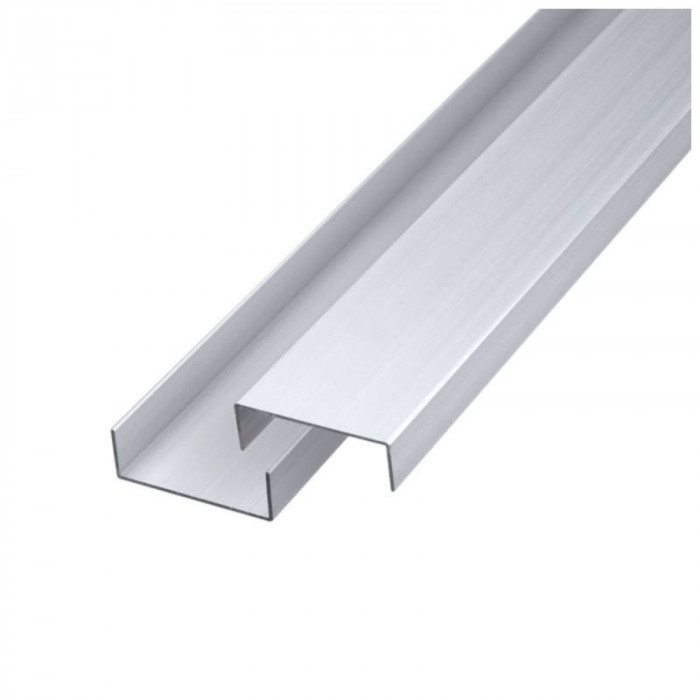 Afdeklijst U-profiel blank aluminium (180 cm)