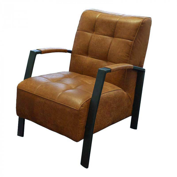 Snelkoppelingen Persona Buitenlander Industriële fauteuil Elba | leer Colorado cognac 03 | 61 cm breed kopen?