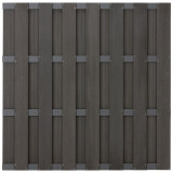 C-Wood Schutting composiet Bari antraciet met antraciet aluminium frame (180 x 180 cm) incl. T-beslag