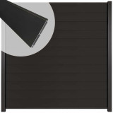 Elephant Schutting Aluminium Mix & Match antraciet/aluminium (180 x 180 cm)