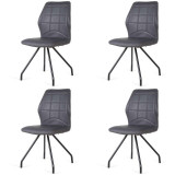 Bo Lundgren Eetkamerstoel - Apollo - leer Vintage zwart (4 stuks)