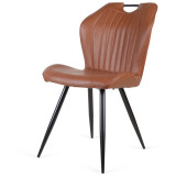 Bo Lundgren Eetkamerstoel - Cobra - leer Vintage cognac