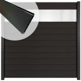 Elephant Schutting Aluminium Mix & Match antraciet/aluminium massief (180 x 180 cm)