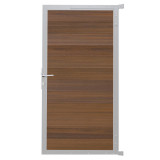 C-Wood Tuindeur composiet Garda teak met blank alu kader (90 x 180 cm)