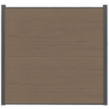 C-Wood Schutting composiet co-extrusie Como vergrijsd bruin met antraciet alu kader (180 x 180 cm)