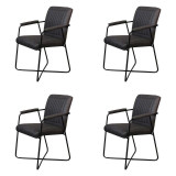 Bo Lundgren Eetkamerstoel - Henry - lederlook Soft antraciet (4 stuks)