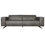 HomingXL 3 zitsbank - Lambada - leer Hunter grijs 104