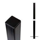 Plus Danmark Paal staal zonder voet zwart - 4,5 x 4,5 x 186 cm