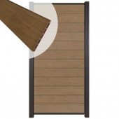 C-Wood Zelfbouw schutting composiet Mix & Match bruinvlam - antraciet alu accessoires (90 x 180 cm)