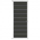C-Wood Tuindeur aluminium wit frame Modular - composiet antraciet (90 x 200 cm)