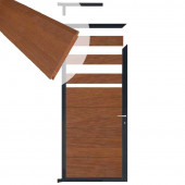 C-Wood Tuindeur aluminium antraciet frame Mix & Match - hardhout Bamboe (90 x 180 cm)