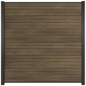 C-Wood Zelfbouw schutting composiet Rhombus Double ipé - antraciet alu accessoires (180 x 180 cm)