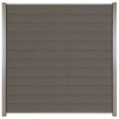 C-Wood Zelfbouw schutting composiet Mix & Match rock grey met blank alu accessoires (180 x 200 cm)