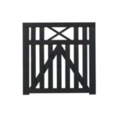Plus Danmark Tuinpoort vuren | Vinesse rechte poorten zwart (100 x 98 cm)