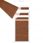 C-Wood Tuindeur aluminium wit frame Mix & Match - hardhout Bamboe (90 x 180 cm)