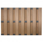 C-Wood Zelfbouw schutting composiet Bari bruin gevlamd met antraciet alu accessoires (180 x 123 cm)
