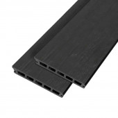 C-Wood Vlonderplank composiet naadloos - 2,1 x 14,5 cm - antraciet houtnerf