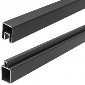 C-Wood Onder- en bovenregel Como/Garda antraciet aluminium incl. tie-clips