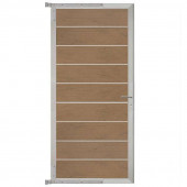 C-Wood Tuindeur aluminium blank frame Modular - composiet bruin gevlamd (90 x 200 cm)
