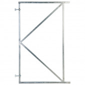 HomingXL Tuindeur zelfbouw met stalen frame - lariks douglas - 1,5 x 14,0 cm (180 x 100 cm)