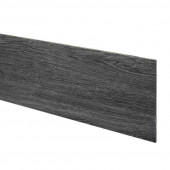 Stepwood Stootbord | PVC toplaag | Eik zwart | 140 x 19 cm