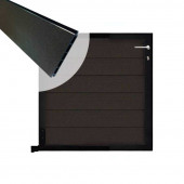 C-Wood Tuinpoort aluminium zwart frame Mix & Match - composiet antraciet (90 x 90 cm)
