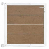 C-Wood Tuinpoort aluminium wit frame Modular - composiet bruin gevlamd (90 x 90 cm)
